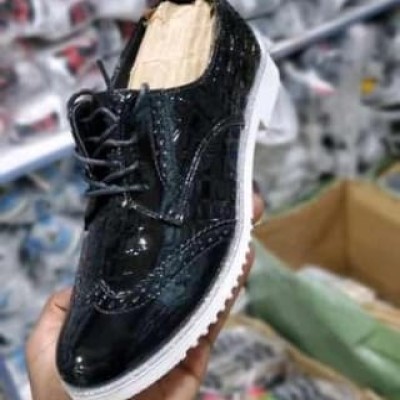 Black Brogues with White Sole